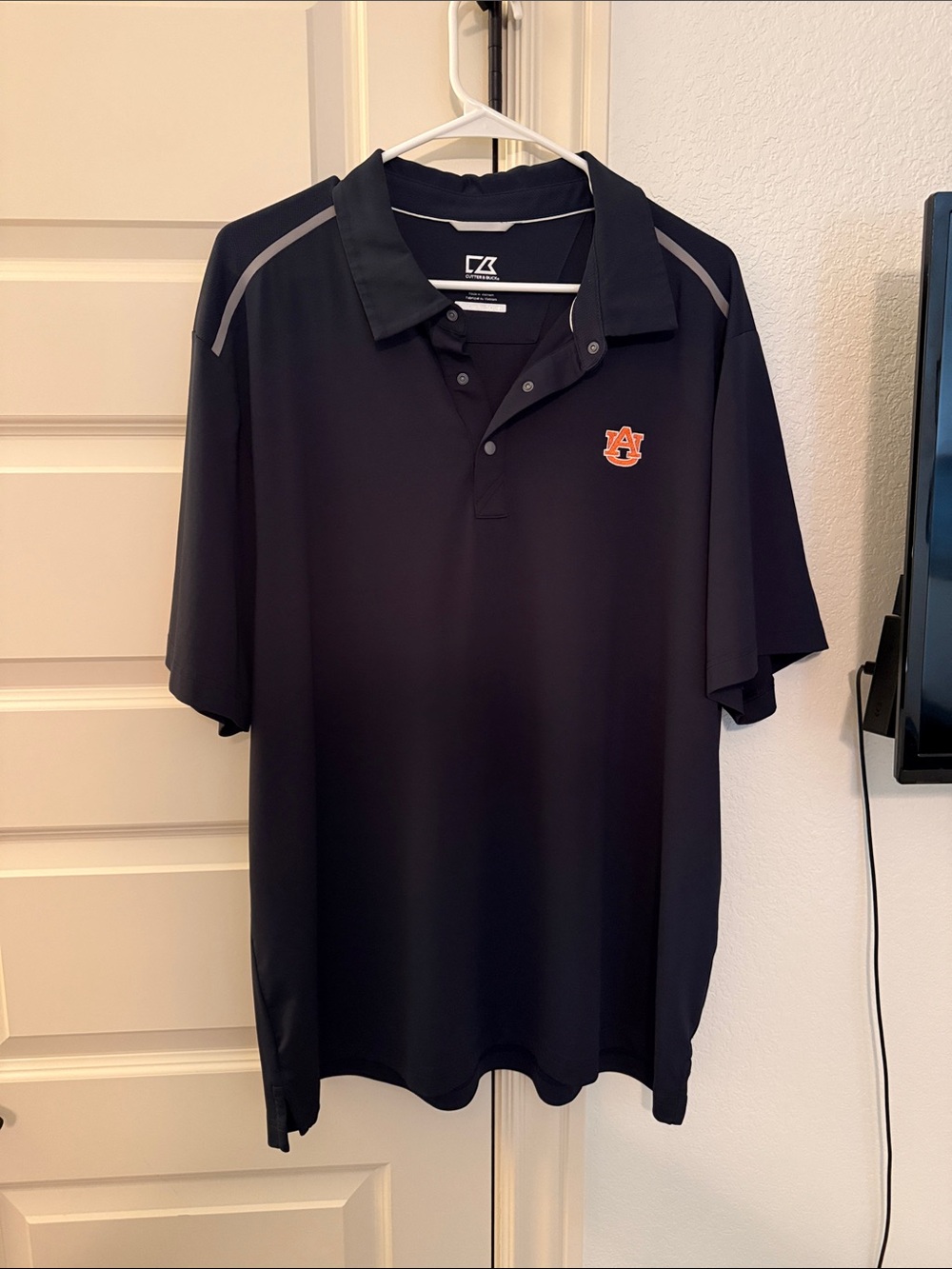 Cutter & Buck Navy Polo with Auburn Logo